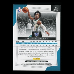 DeVonte Graham RC 2018-19 Majestic Rookie Hornets 45/49