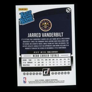 Jarred Vanderbilt RR 2018-19 Donruss Rated Rookie Nuggets