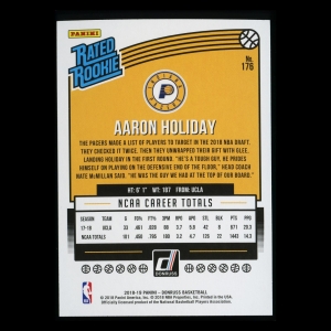 Aaron Holiday RR 2018-19 Donruss Rated Rookie Pacers