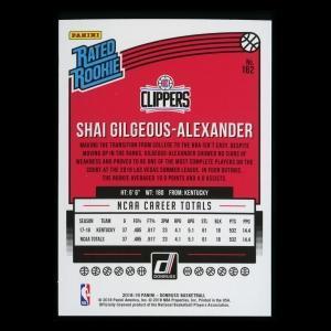 Shai Gilgeous-Alexander RR 2018-19 Donruss Rated Rookie Clippers