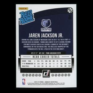 Jaren Jackson Jr. RR 2018-19 Donruss Rated Rookie Grizzlies