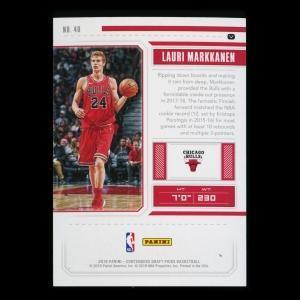 Lauri Markkanen RC 2018 Contenders Draft Picks Draft Ticket Bulls 63/99