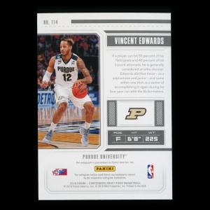 Vincent Edwards RC 2018 Contenders Draft Picks College Ticket Rookie Auto Canton Charge/Boilermakers