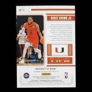Bruce Brown Jr. RC 2018 Contenders Draft Picks College Ticket Rookie Auto Hurricanes/Pistons