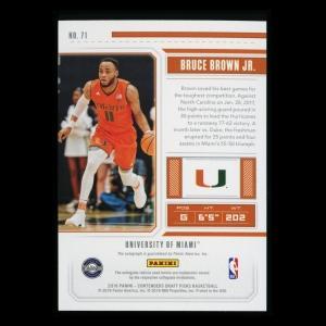 Bruce Brown Jr. RC 2018 Contenders Draft Picks College Ticket Rookie Auto Hurricanes/Pistons