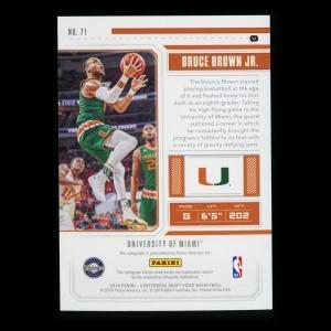 Bruce Brown Jr. RC 2018 Contenders Draft Picks College Ticket Rookie Auto Hurricanes/Pistons