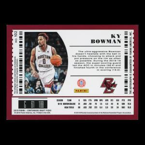 Ky Bowman 2019 Contenders Draft Picks Draft Ticket Auto Warriors 58/99