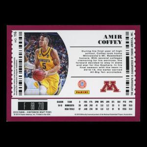 Amir Coffey 2019 Contenders Draft Picks College Ticket Auto Clippers