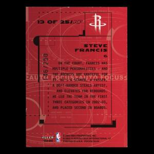Steve Francis 2003-04 Fleer Focus Auto Focus Rockets 146/250