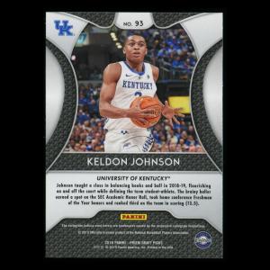 Keldon Johnson RC 2019-20 Prizm Draft Picks Rookie Wildcats | Spurs