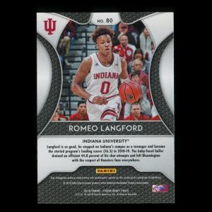 Romeo Langford RC 2019-20 Prizm Draft Picks Rookie Hoosiers | Celtics