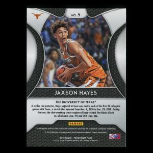 Jaxson Hayes RC 2019-20 Prizm Draft Picks Rookie Longhorns | Pelicans