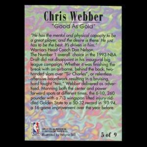Chris Webber 1994-95 Fleer Good as Gold Warriors