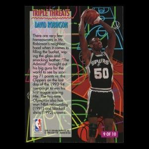 David Robinson 1994-95 Fleer Triple Threats Spurs