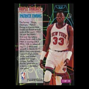 Patrick Ewing 1994-95 Fleer Triple Threats Knicks