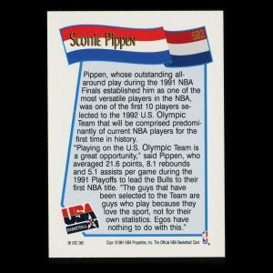 Scottie Pippen 1991-92 Hoops USA Basketball Bulls