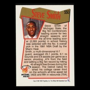 Steve Smith RC 1991-92 Hoops Rookie Heat 