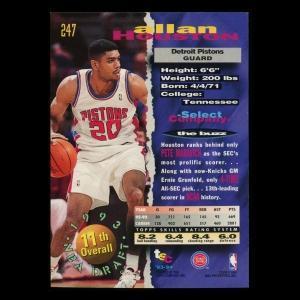 Allan Houston 1993-94 Topps Stadium Club Rookie Pistons