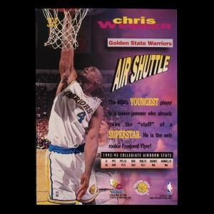 Chris Webber 1993-94 Topps Stadium Club Frequent Flyers Warriors