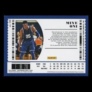 Miye Oni 2019 Contenders Draft Picks College Ticket Auto Jazz