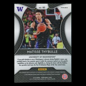 Matisse Thybulle RC 2019-20 Prizm Draft Picks Purple Rookie Huskies | 76ers
