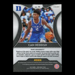 Cam Reddish RC 2019-20 Prizm Draft Picks Silver Rookie Blue Devils | Hawks