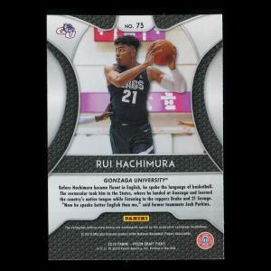 Rui Hachimura RC 2019-20 Prizm Draft Picks Rookie Bulldogs | Wizards