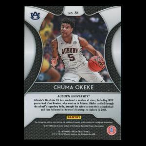 Chuma Okeke RC 2019-20 Prizm Draft Picks Rookie Tigers | Magic