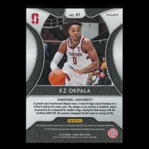 KZ Okpala RC 2019-20 Prizm Draft Picks Blue Rookie Cardinal | Heat