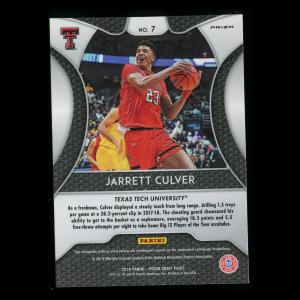 Jarrett Culver RC 2019-20 Prizm Draft Picks Silver Rookie Red Raiders | Timberwolves