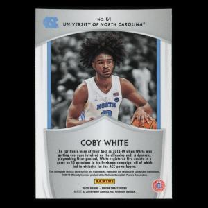 Coby White RC 2019-20 Prizm Draft Picks Crusade Rookie Tar Heels | Bulls