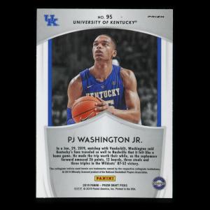 PJ Washington RC 2019-20 Prizm Draft Picks Crusade Blue Rookie Wildcats | Hornets