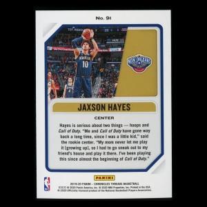 Jaxson Hayes RC 2019-20 Chronicles Threads Rookie Pelicans