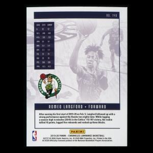 Romeo Langford RC 2019-20 Chronicles Luminance Rookie Celtics