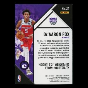 De'Aaron Fox 2019-20 Chronicles Kings