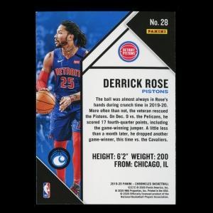 Derrick Rose 2019-20 Chronicles Pistons