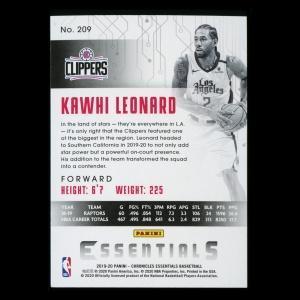 Kawhi Leonard 2019-20 Chronicles Essentials Clippers