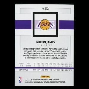 LeBron James 2019-20 Chronicles Panini Lakers