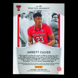 Jarrett Culver RC 2019-20 Prizm Draft Picks Crusade Rookie Red Raiders | Timberwolves