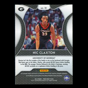 Nic Claxton RC 2019-20 Prizm Draft Picks Rookie Bulldogs | Nets