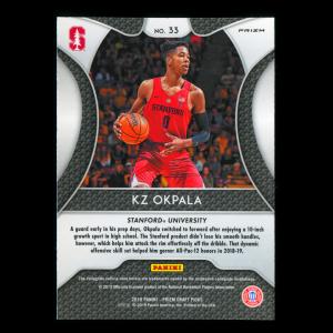KZ Okpala RC 2019-20 Prizm Draft Picks Silver Rookie Cardinal | Heat