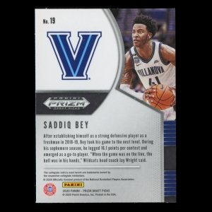 Saddiq Bey RC 2020-21 Prizm Draft Picks Rookie Wildcats | Pistons