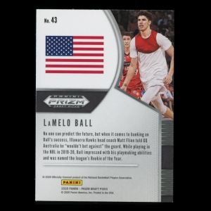 LaMelo Ball RC 2020-21 Prizm Draft Picks USA Rookie Hornets