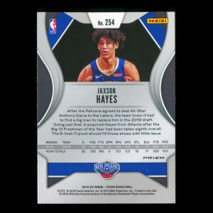 Jaxson Hayes RC 2019-20 Prizm Green Ice Rookie Pelicans