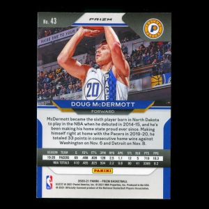 Doug McDermott 2020-21 Prizm Silver Pacers