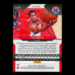 Ish Smith 2020-21 Prizm Red White & Blue Wizards