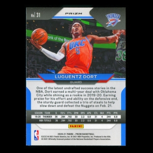 Luguentz Dort 2020-21 Prizm Pink Ice Thunder