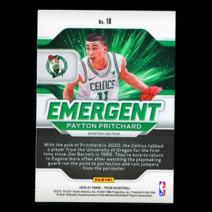 Payton Pritchard 2020-21 Prizm Emergent Celtics