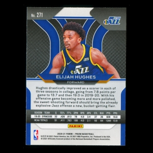 Elijah Hughes RC 2020-21 Prizm Rookie Jazz