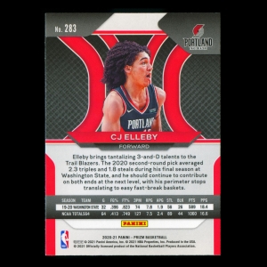 CJ Elleby RC 2020-21 Prizm Rookie Trail Blazers